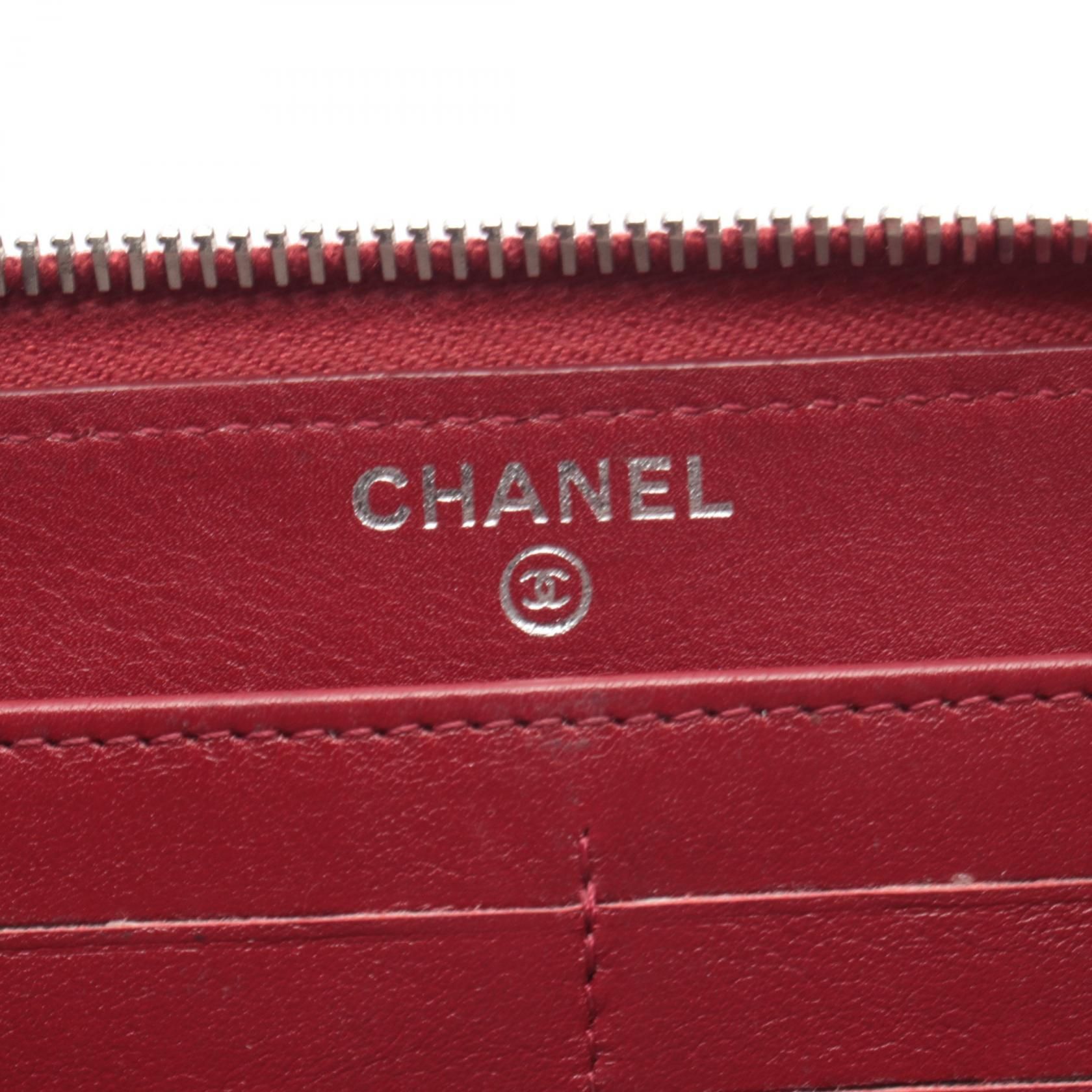 Red Around Long Wallet Calfskin (cowhide) — view 4