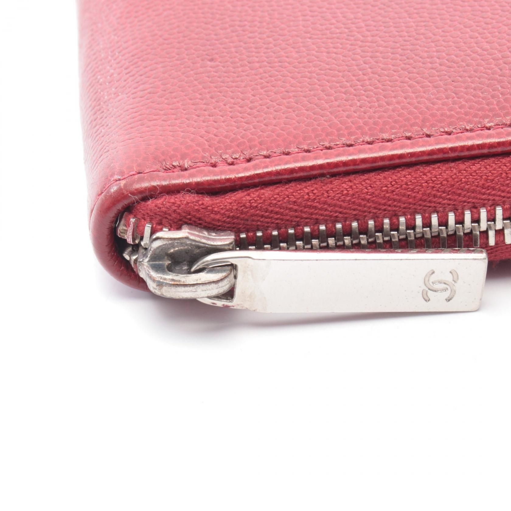 Red Around Long Wallet Calfskin (cowhide) — view 8