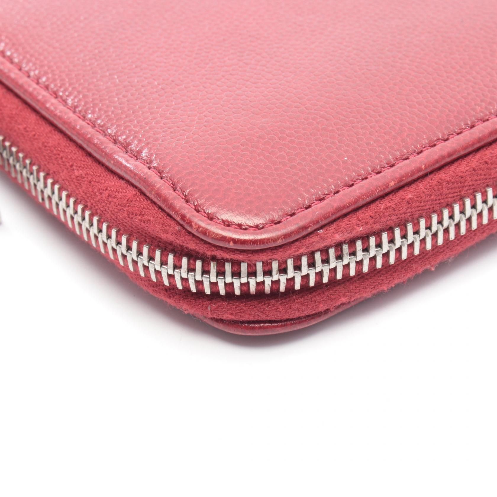 Red Around Long Wallet Calfskin (cowhide) — view 9