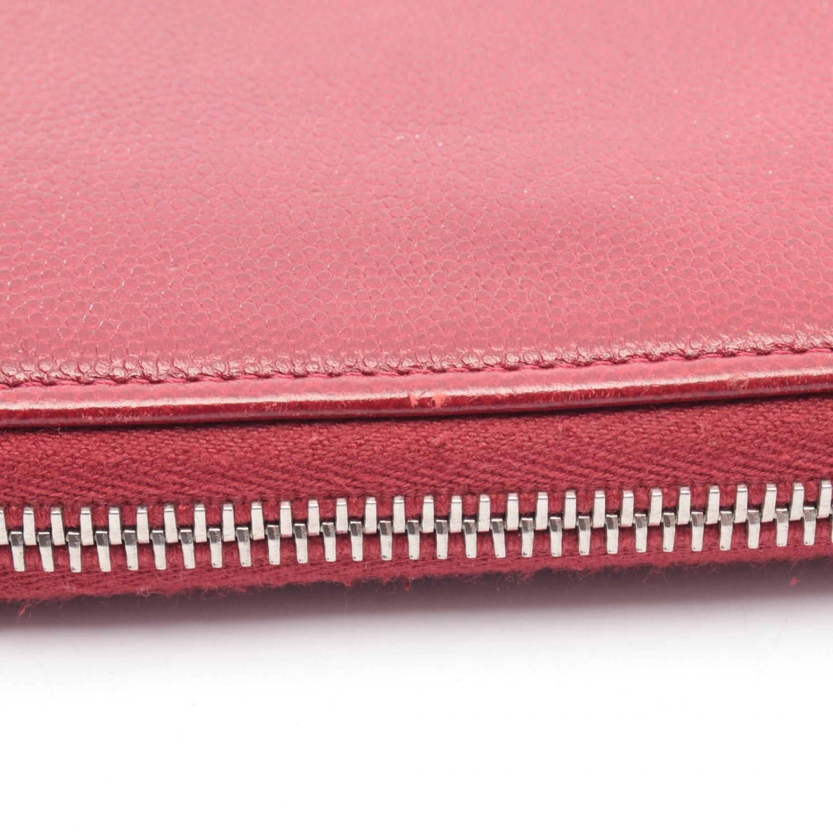Red Around Long Wallet Calfskin (cowhide) — view 10