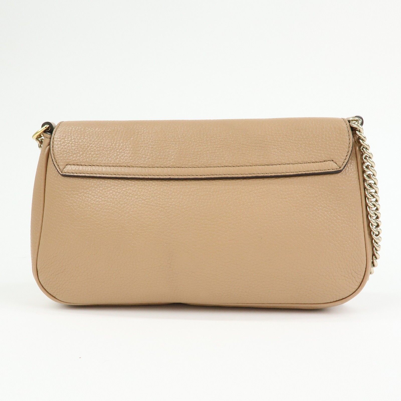 SOHO Leather Chain Shoulder Bag Crossbody Bag Beige 536224 — view 2