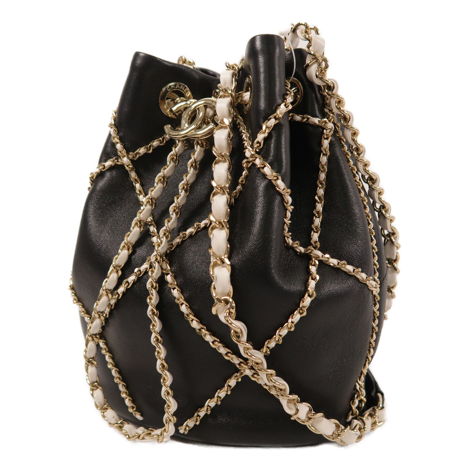Entwined Drawstring Bucket Bag — view 3