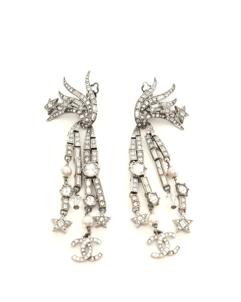 Coco Mark Rhinestone Clip-on Earrings — view 2