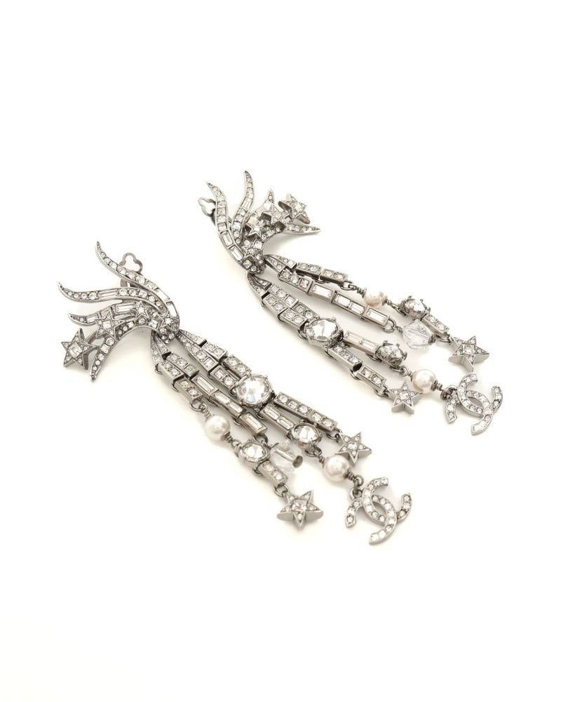 Coco Mark Rhinestone Clip-on Earrings — view 3