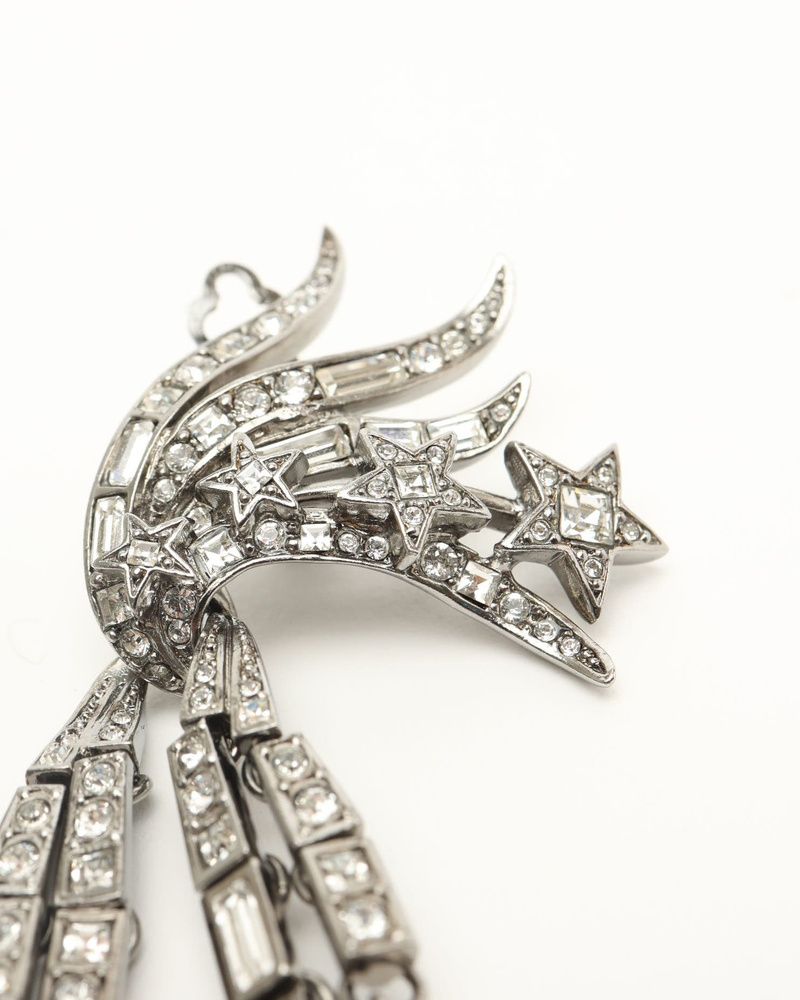 Coco Mark Rhinestone Clip-on Earrings — view 4
