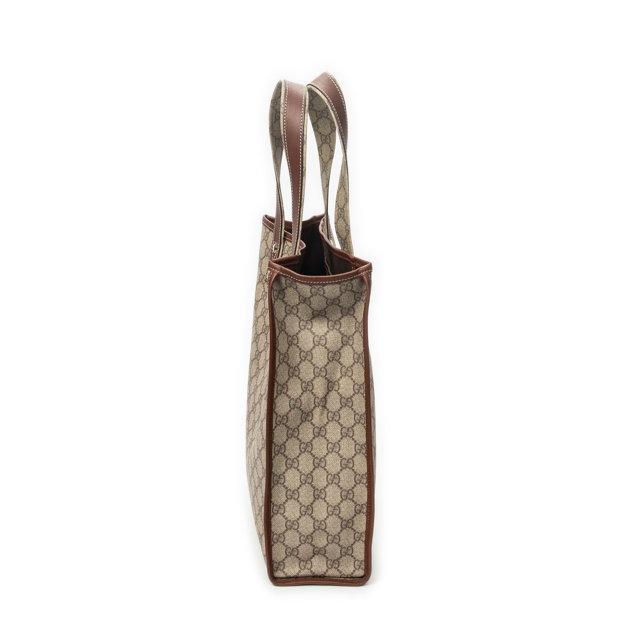 GG Plus Monogram Small Signature Web Loop Vertical Tote — view 3