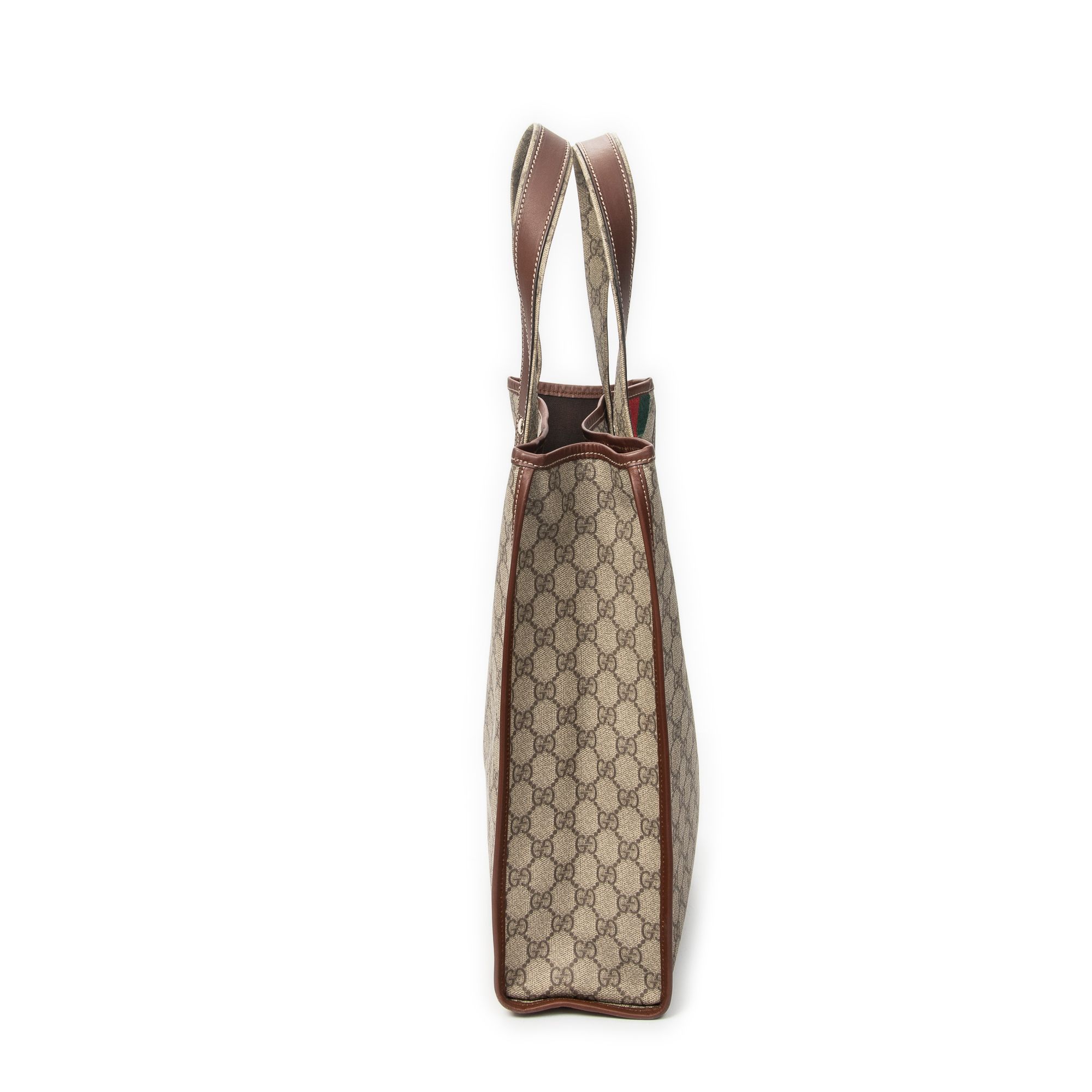 GG Plus Monogram Small Signature Web Loop Vertical Tote — view 4
