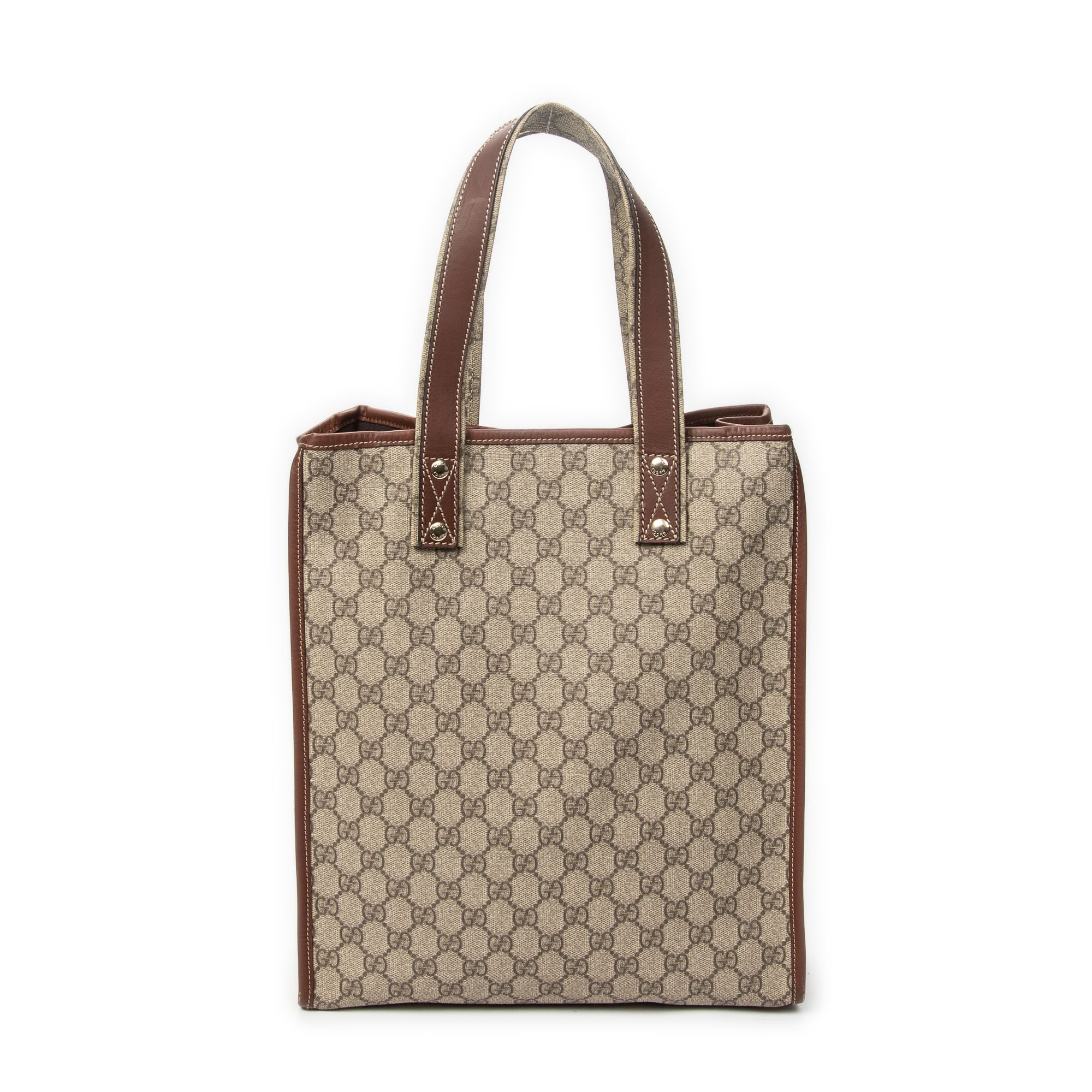 GG Plus Monogram Small Signature Web Loop Vertical Tote — view 5