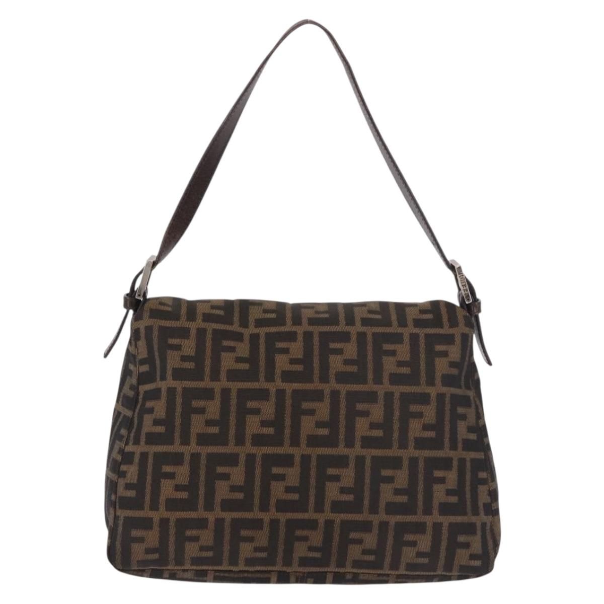 Mama Baguette Shoulder Bag Black Brown Auth, Black — view 2