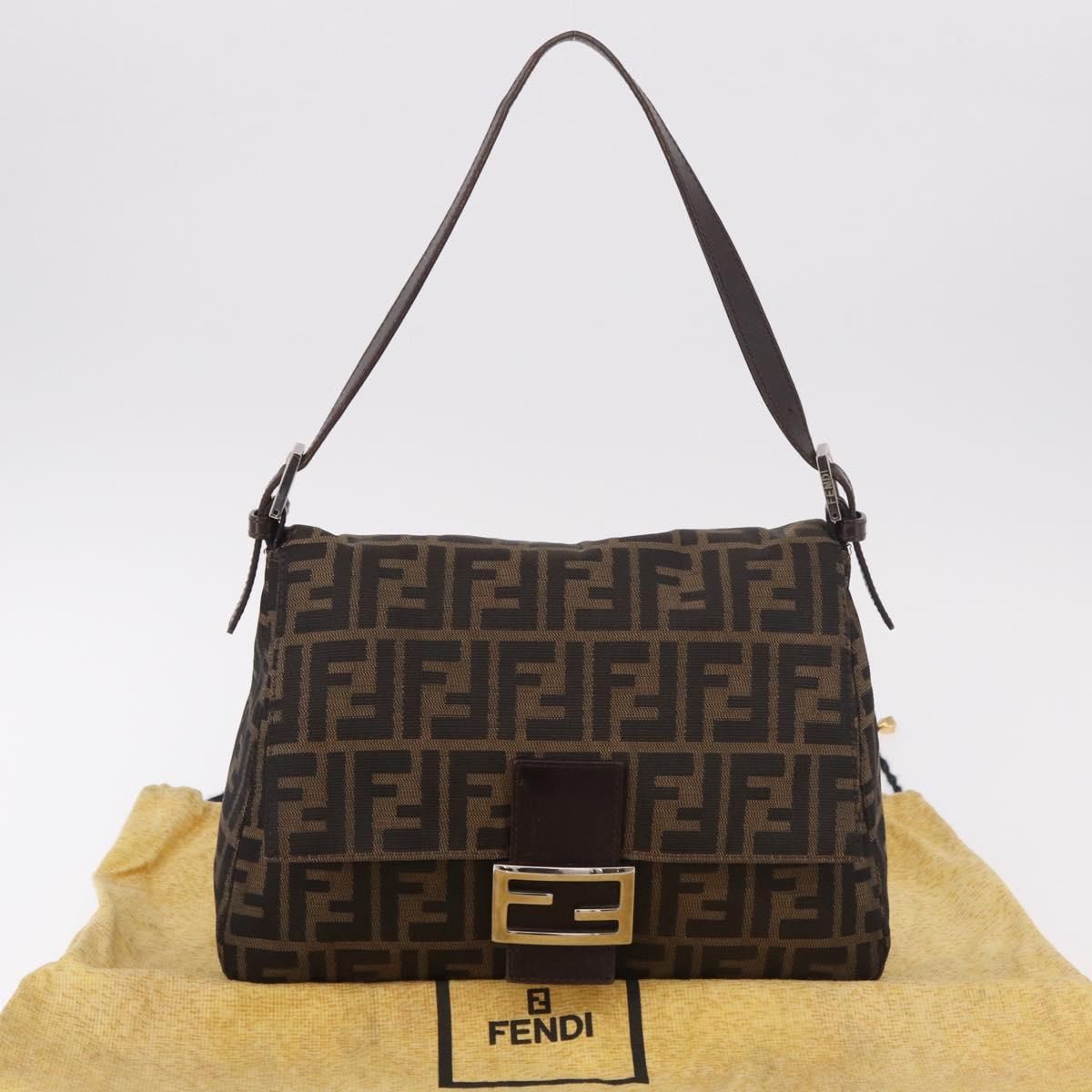 Mama Baguette Shoulder Bag Black Brown Auth, Black — view 12