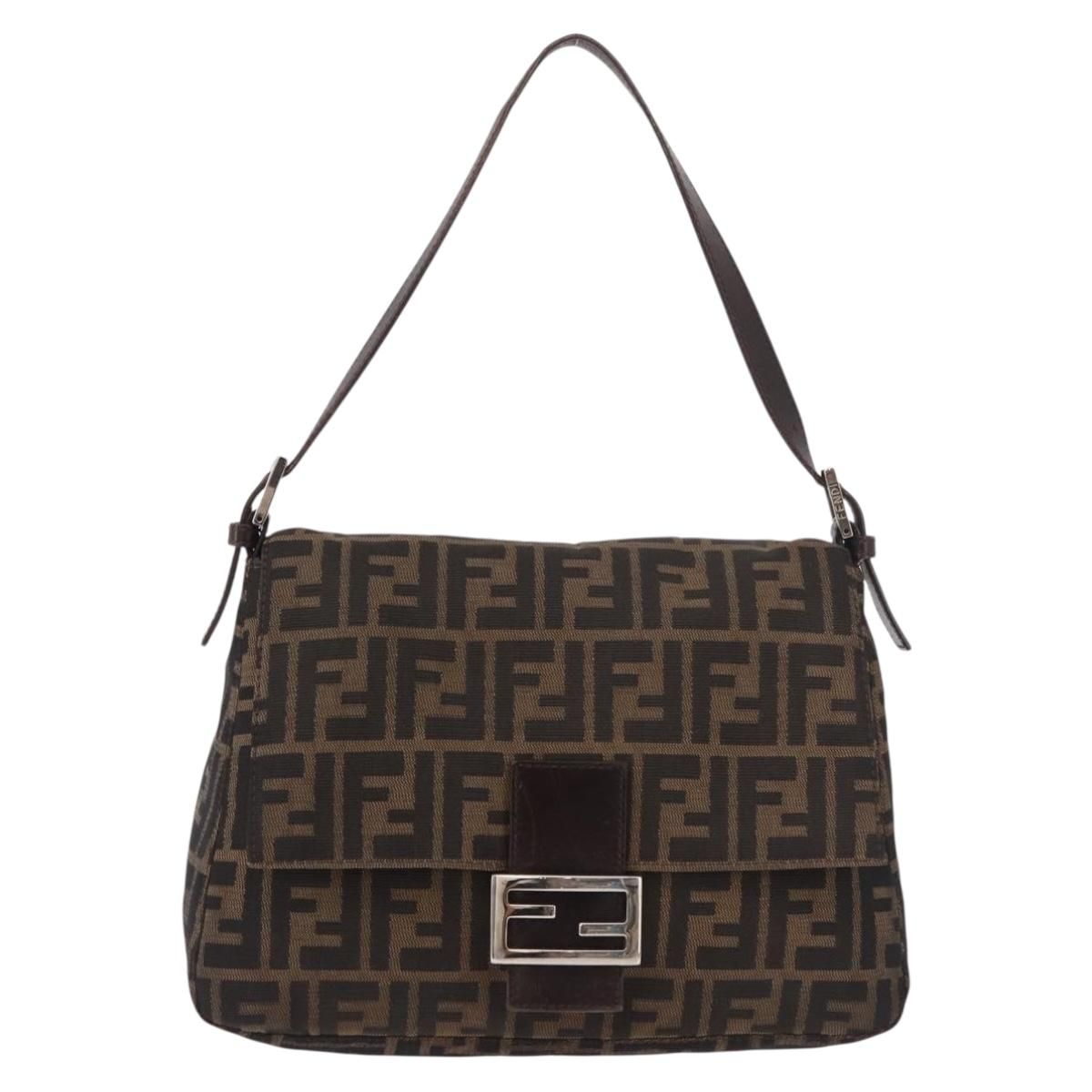 Mama Baguette Shoulder Bag Black Brown Auth, Black — view 13
