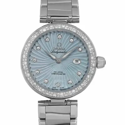 De Ville Ladymatic Blue MOP Diamond Dial Ladies Watch 425.35.34.20.57.002