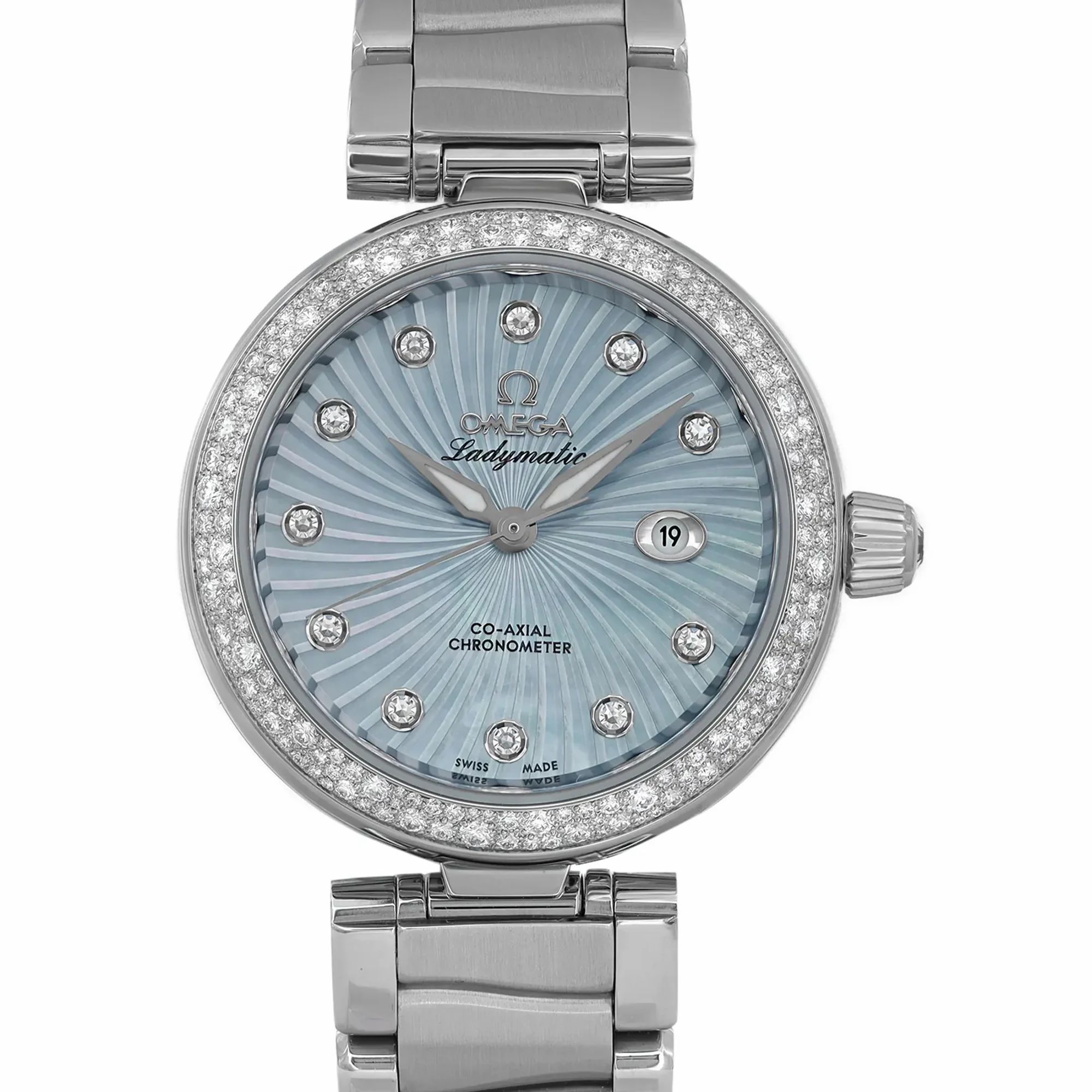 De Ville Ladymatic Blue MOP Diamond Dial Ladies Watch 425.35.34.20.57.002 — view 2