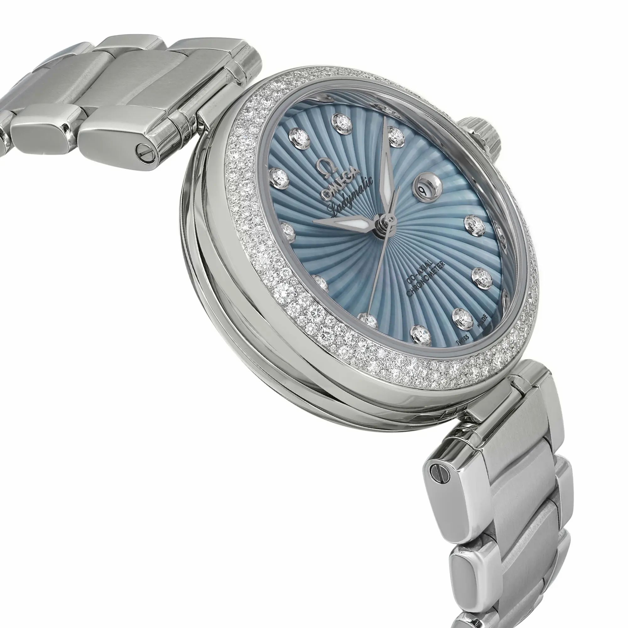 De Ville Ladymatic Blue MOP Diamond Dial Ladies Watch 425.35.34.20.57.002 — view 4