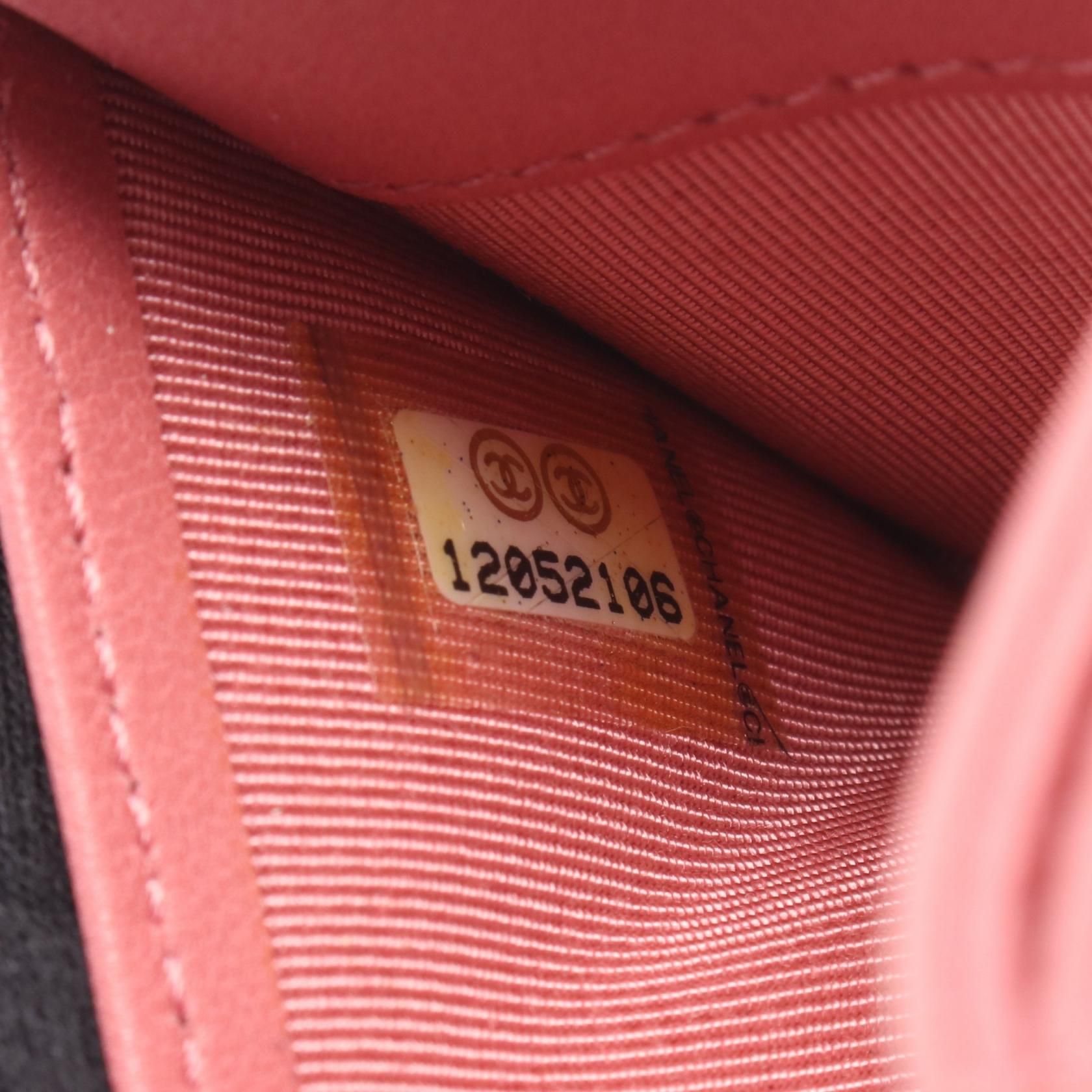 Pink Lambskin Card Case w/SHW — view 5
