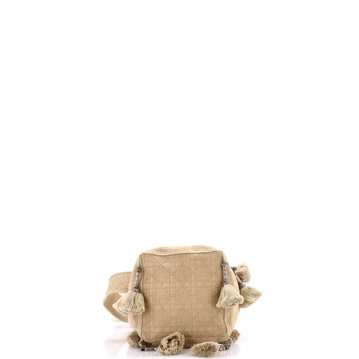 D-Bubble Bucket Bag, Embroidered Canvas — view 4