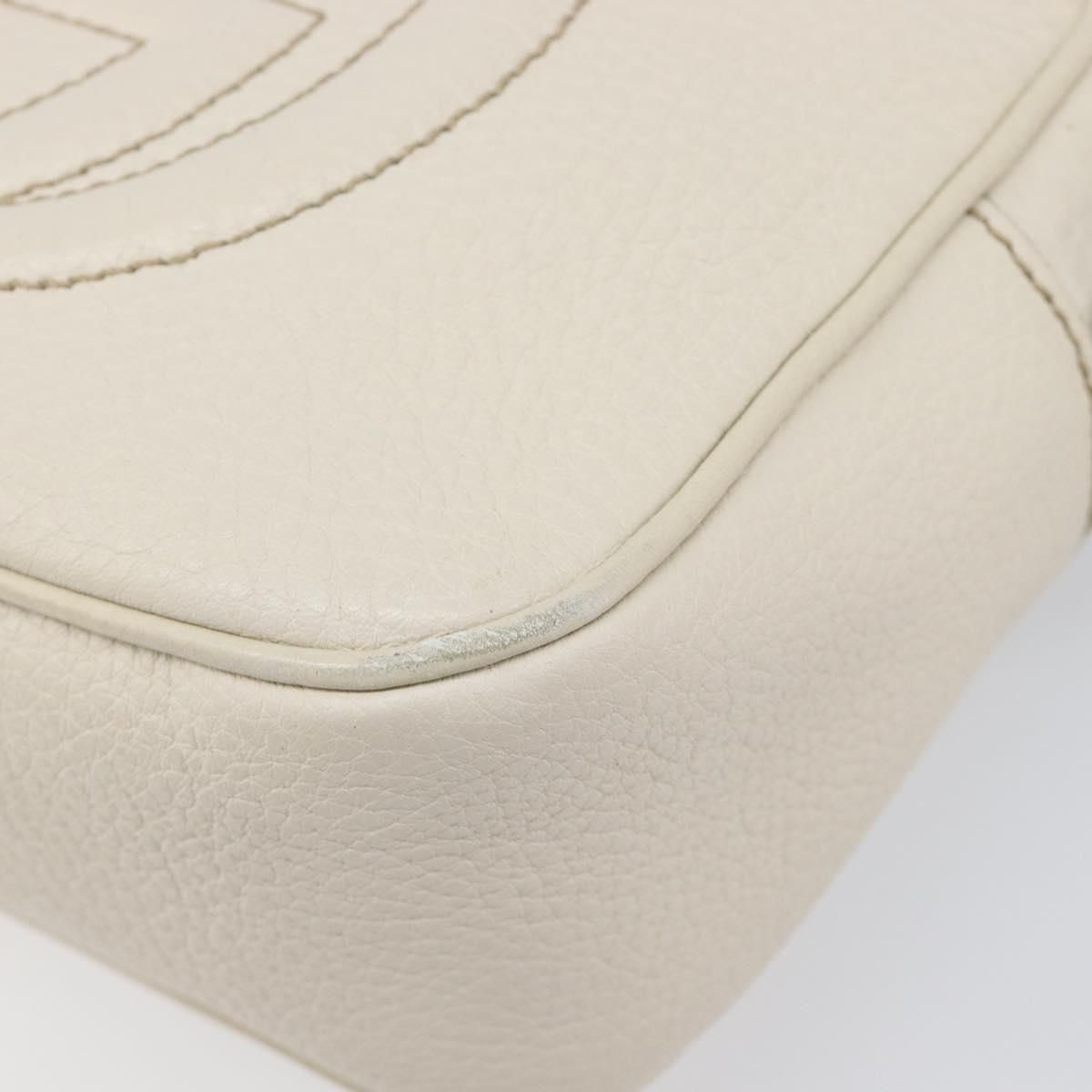 Soho Disco Leather White Gold 308364 Auth — view 14