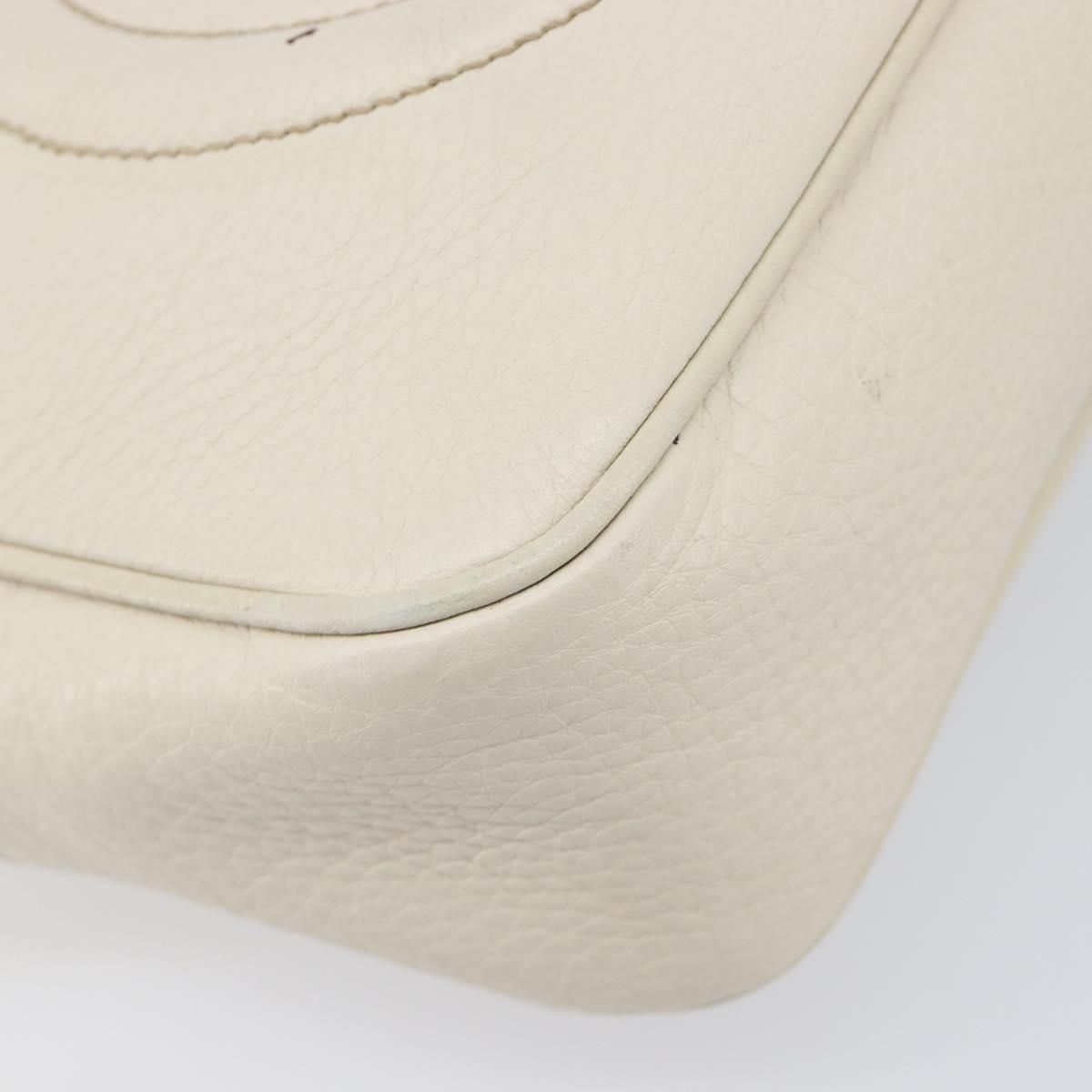 Soho Disco Leather White Gold 308364 Auth — view 15