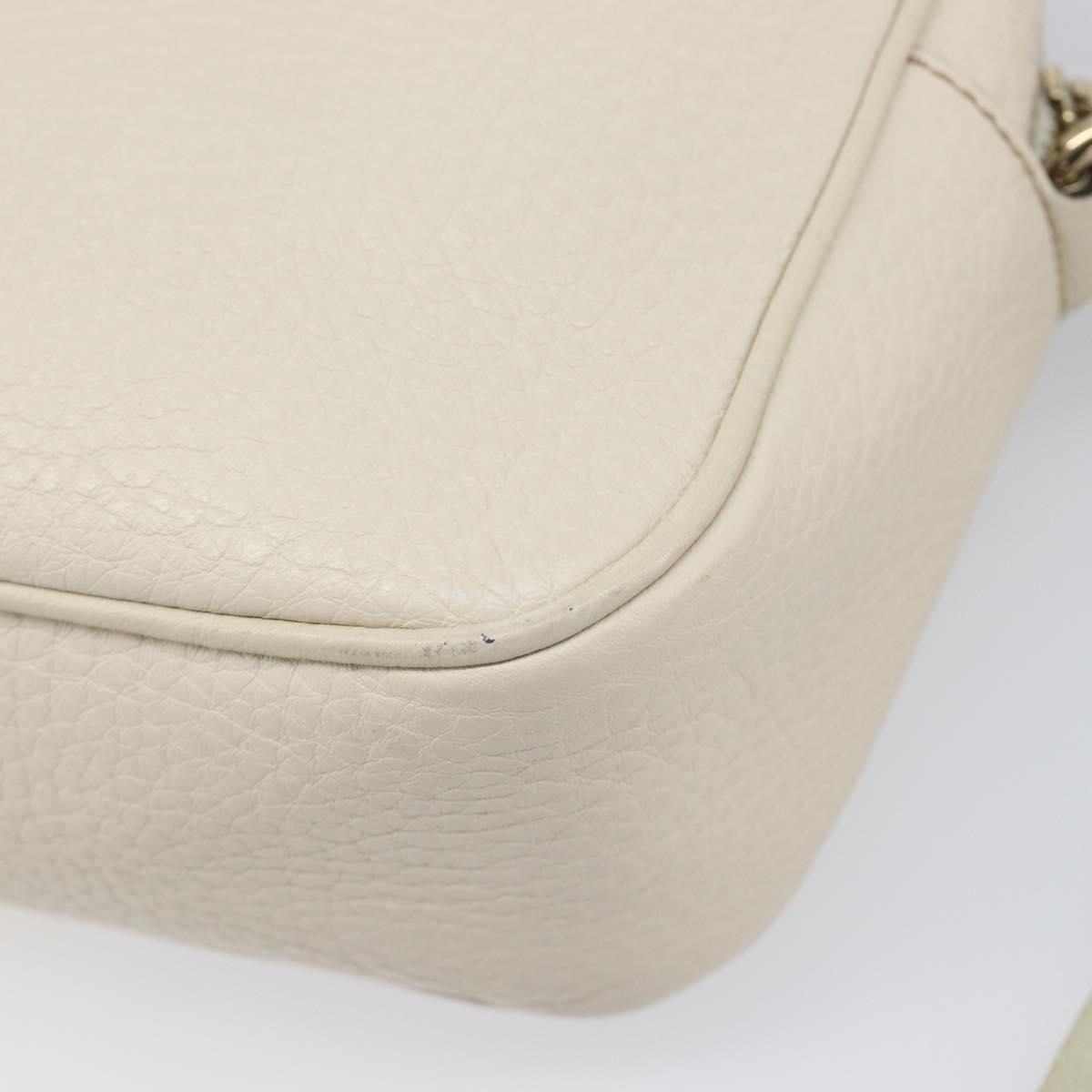 Soho Disco Leather White Gold 308364 Auth — view 16
