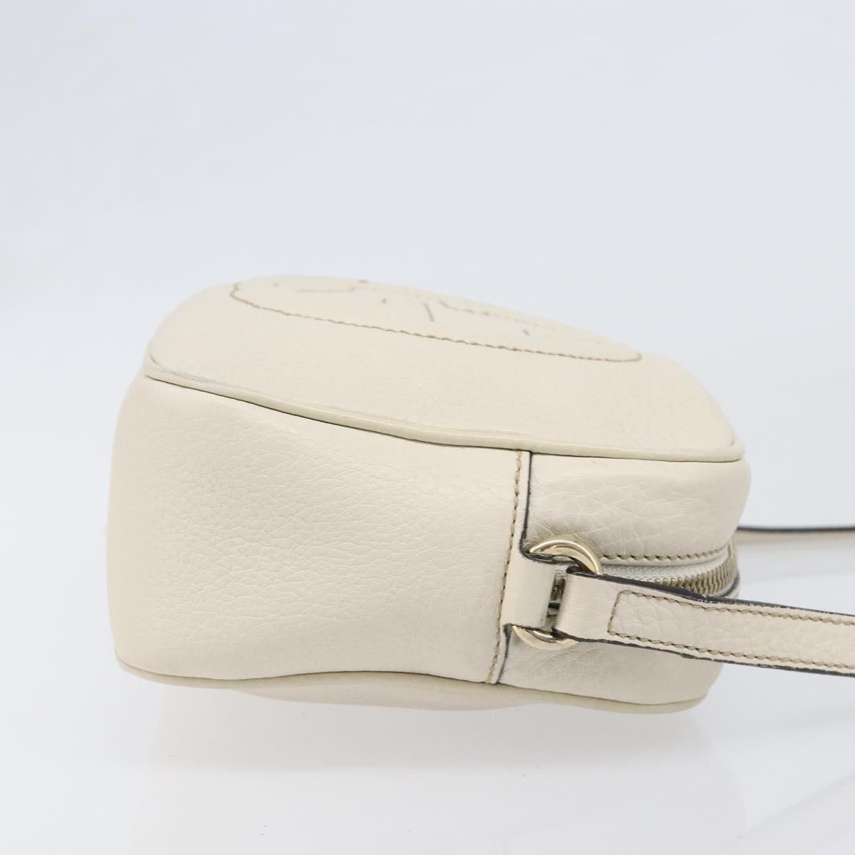 Soho Disco Leather White Gold 308364 Auth — view 3