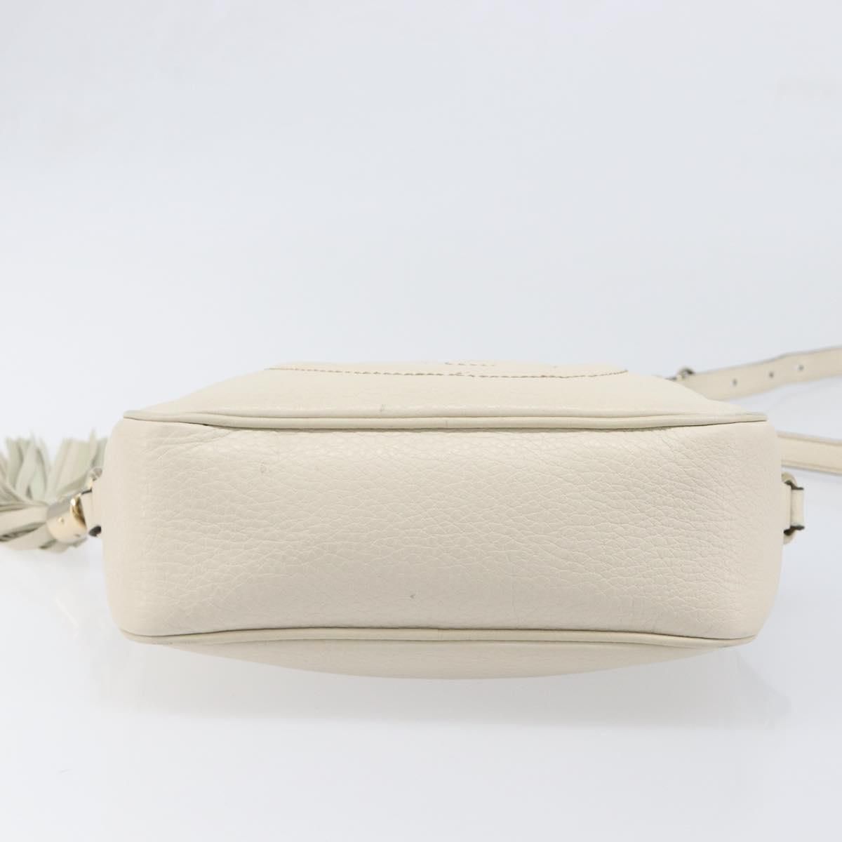 Soho Disco Leather White Gold 308364 Auth — view 5