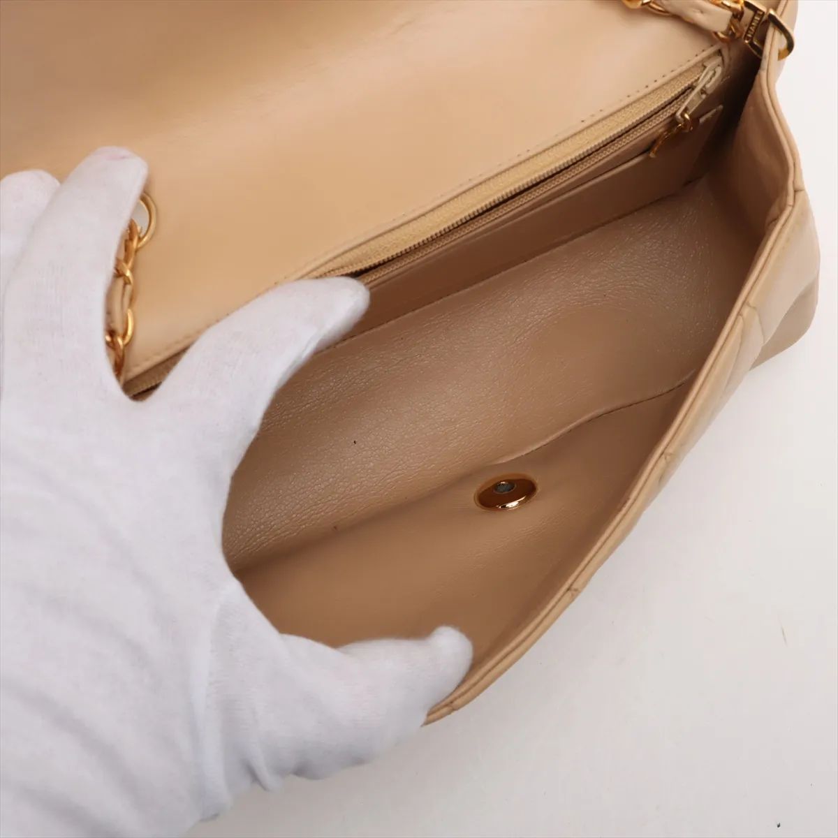 Diana Flap Bag w/GHW, Neutral — view 6