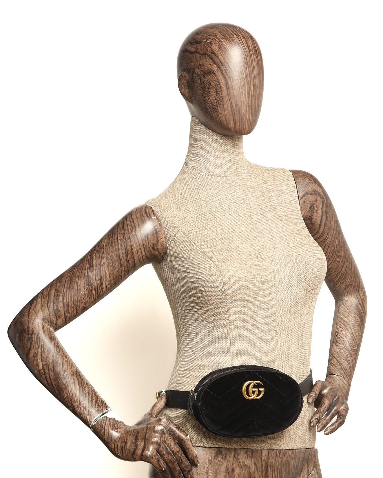 GG Marmont Velvet Waist Bag, Size 85 — view 8