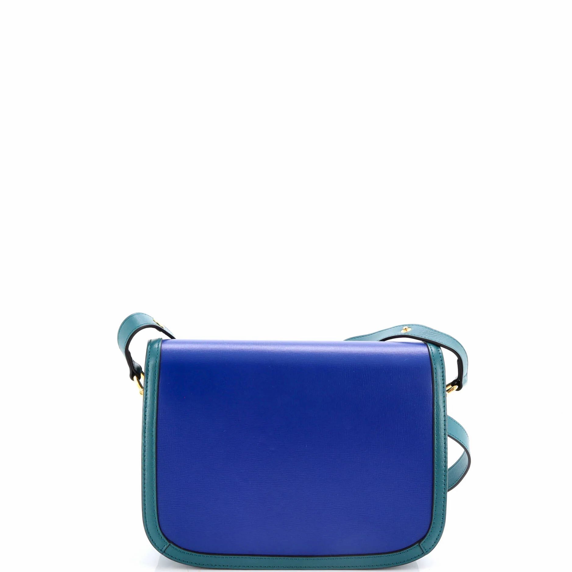 Azalea Calfskin Horsebit 1955 Shoulder Bag Imperial Blue Pavone — view 3