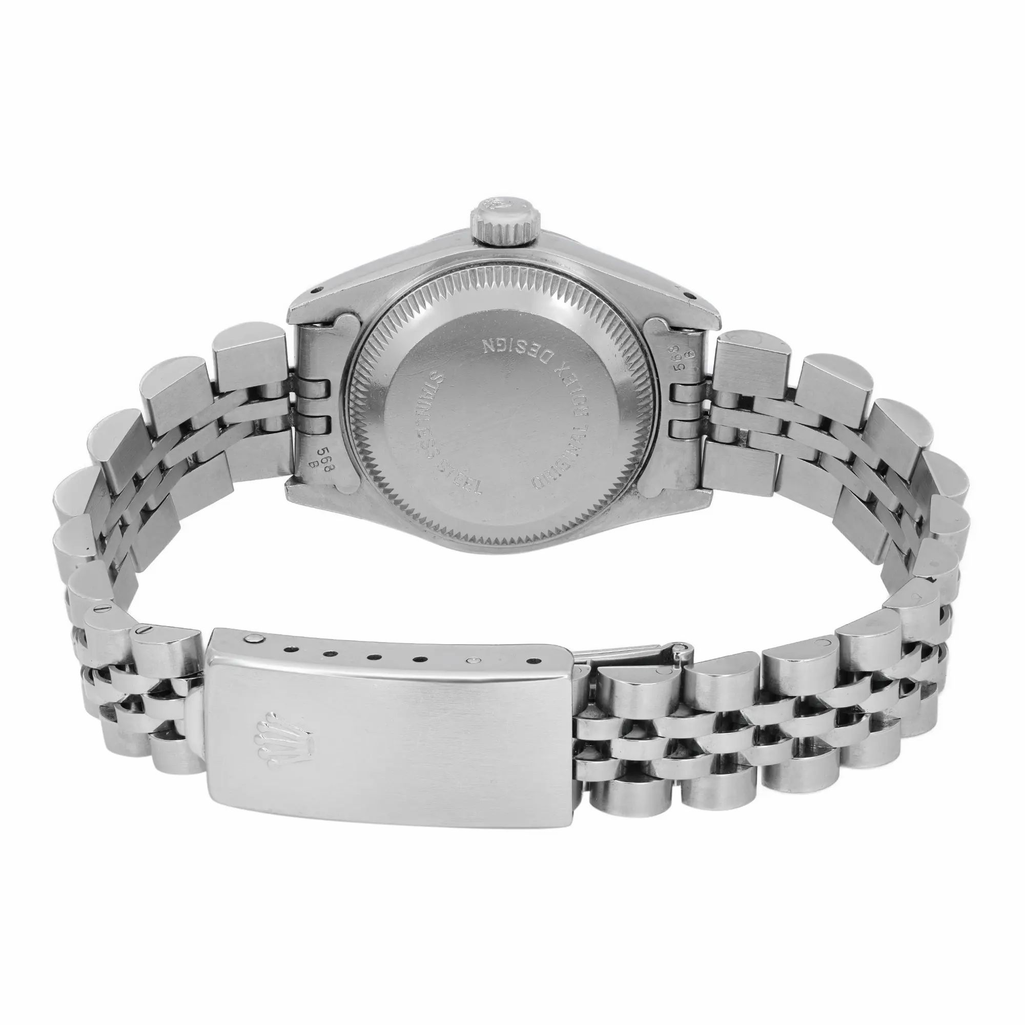 Lady Datejust 26mm 18K White Gold Steel Silver Stick Dial Watch 69174 — view 5