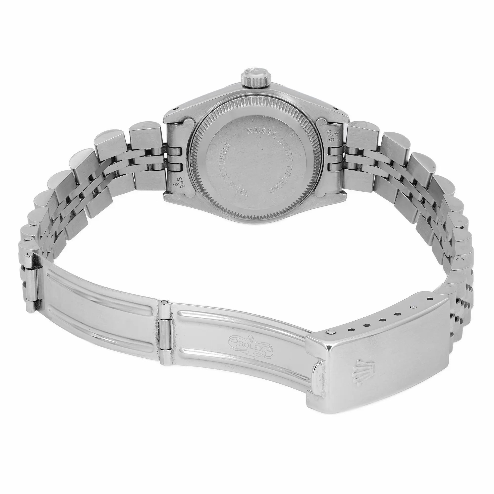 Lady Datejust 26mm 18K White Gold Steel Silver Stick Dial Watch 69174 — view 6