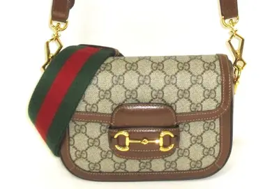 GG Supreme Monogram Web Mini Horsebit 1955 Shoulder Bag