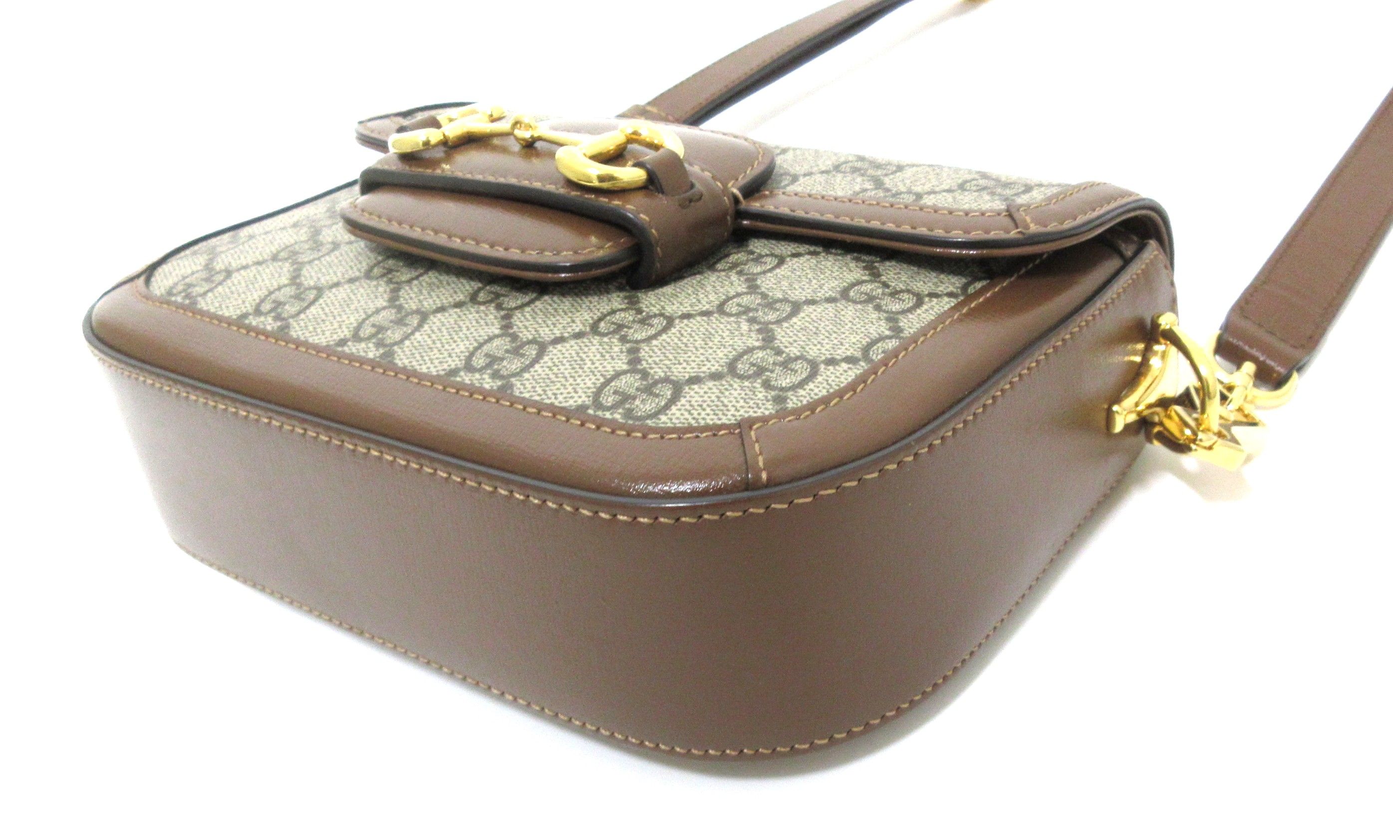 GG Supreme Monogram Web Mini Horsebit 1955 Shoulder Bag — view 6