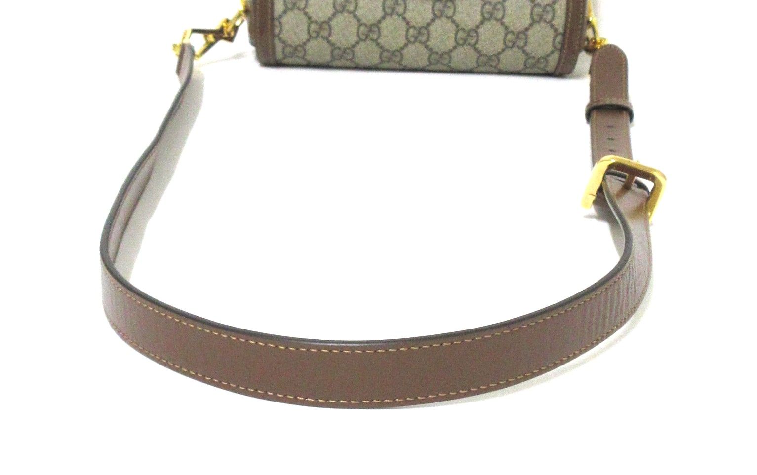 GG Supreme Monogram Web Mini Horsebit 1955 Shoulder Bag — view 8