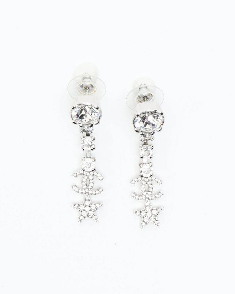 Coco Mark Rhinestone Dangling Earrings