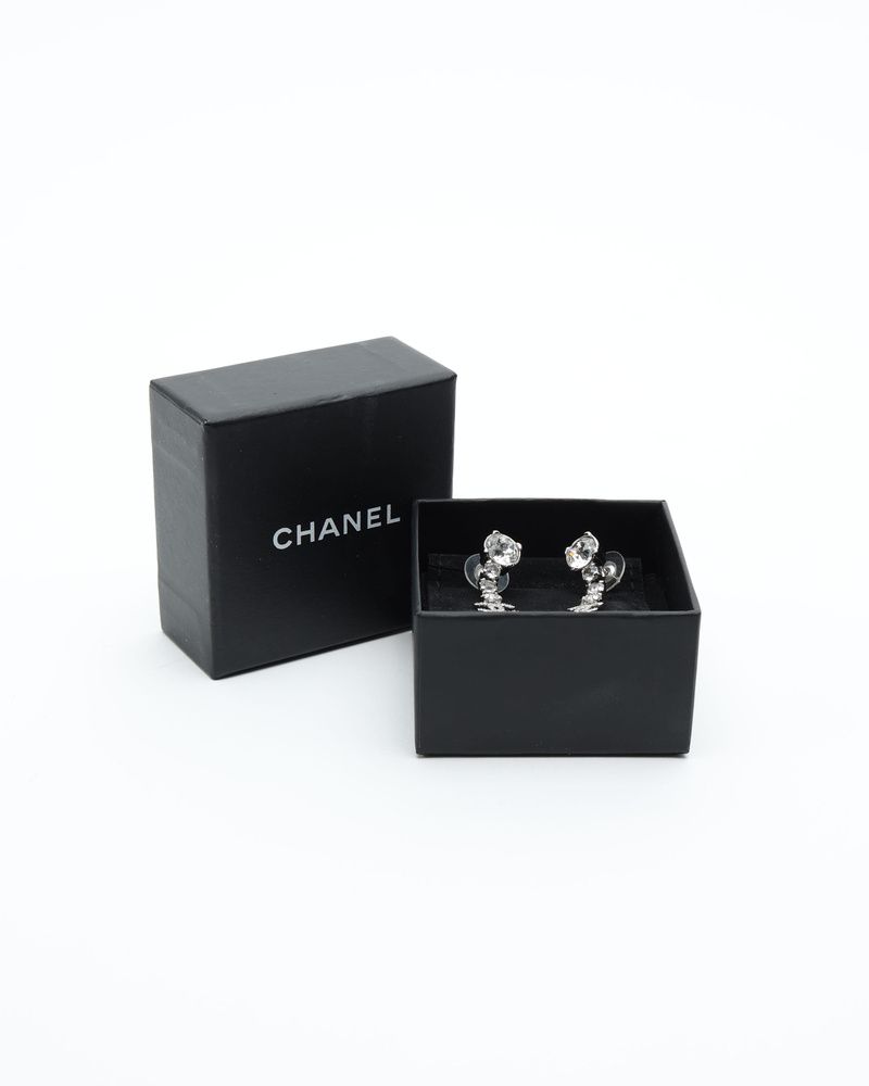 Coco Mark Rhinestone Dangling Earrings — view 3