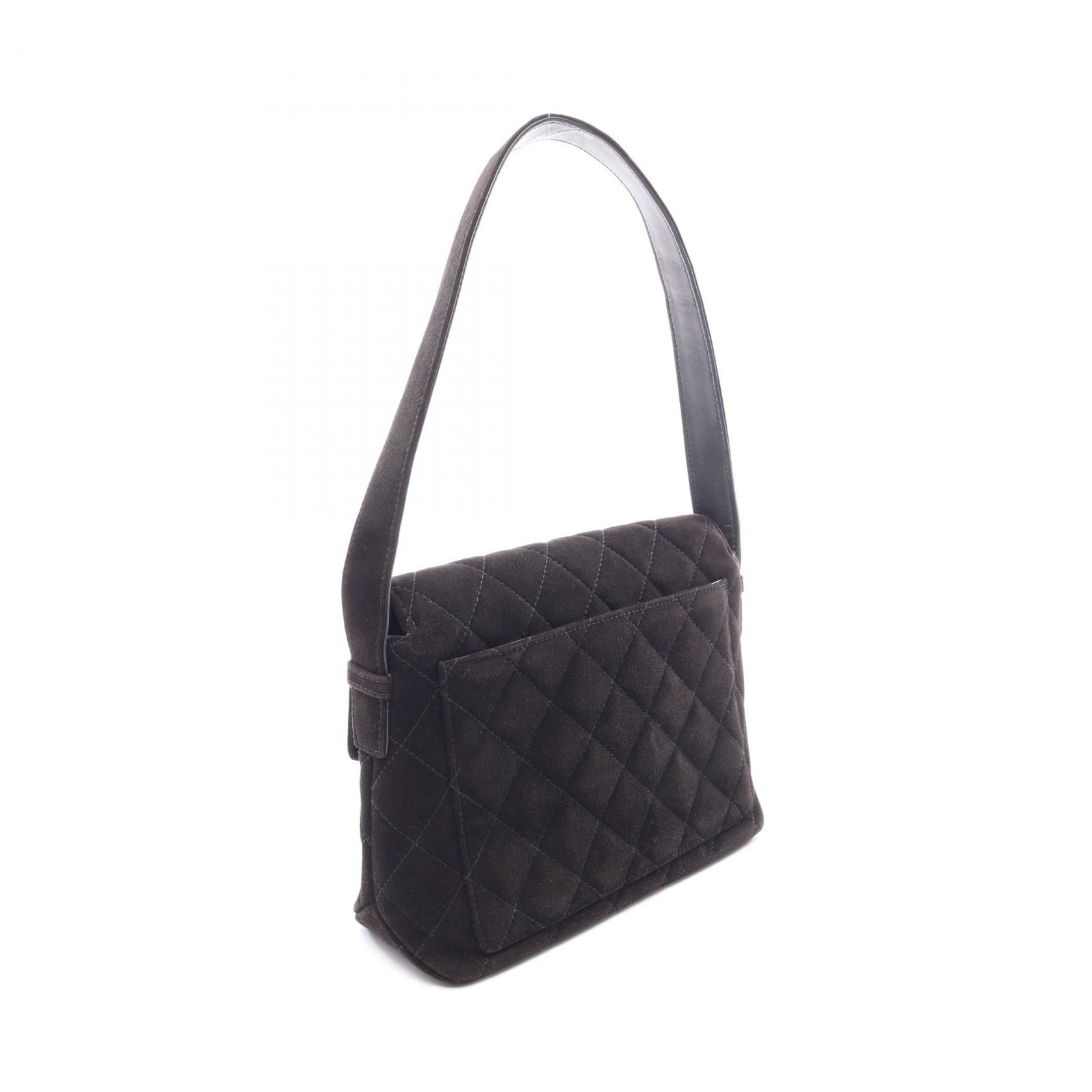 Quilted Suede Shoulder Bag 1990s — view 2