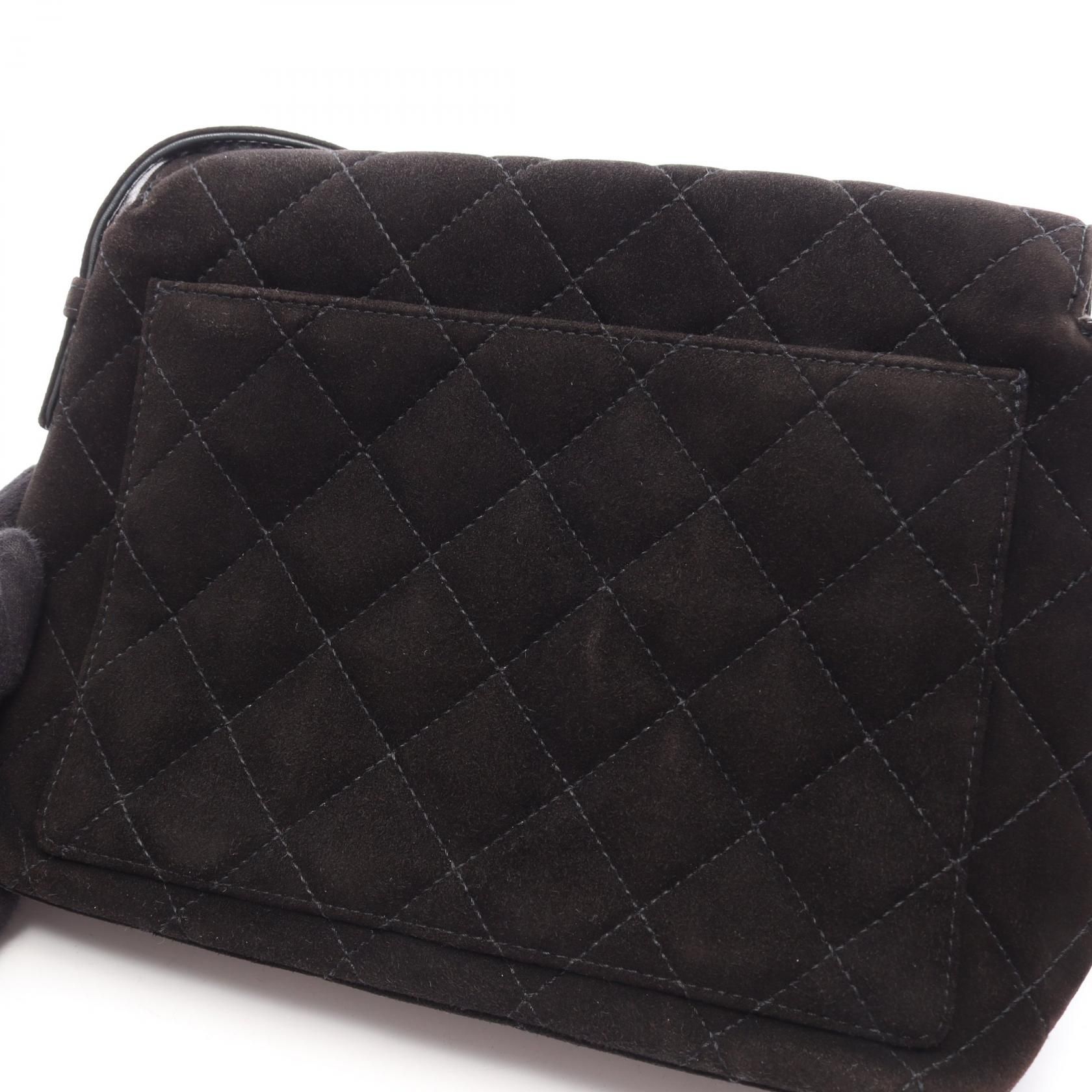 Quilted Suede Shoulder Bag 1990s — view 11