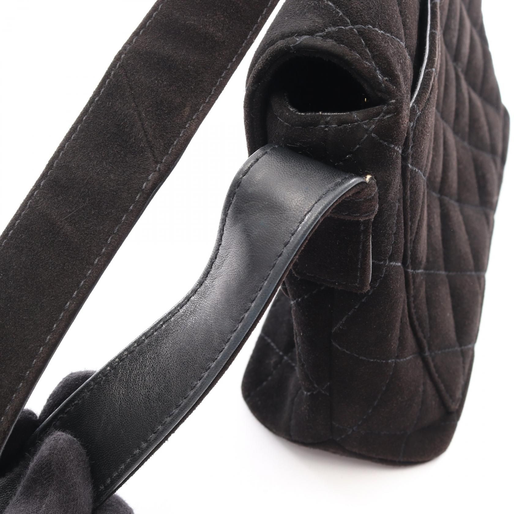 Quilted Suede Shoulder Bag 1990s — view 12