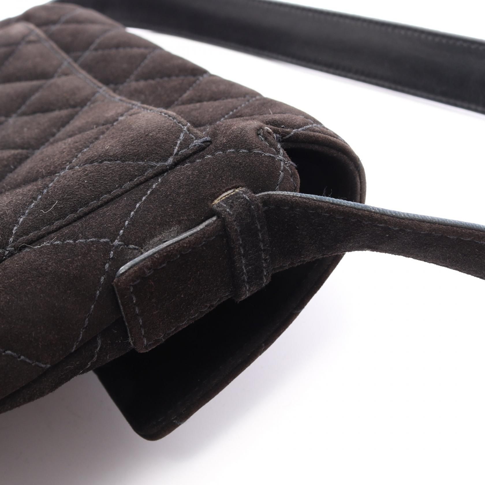 Quilted Suede Shoulder Bag 1990s — view 13