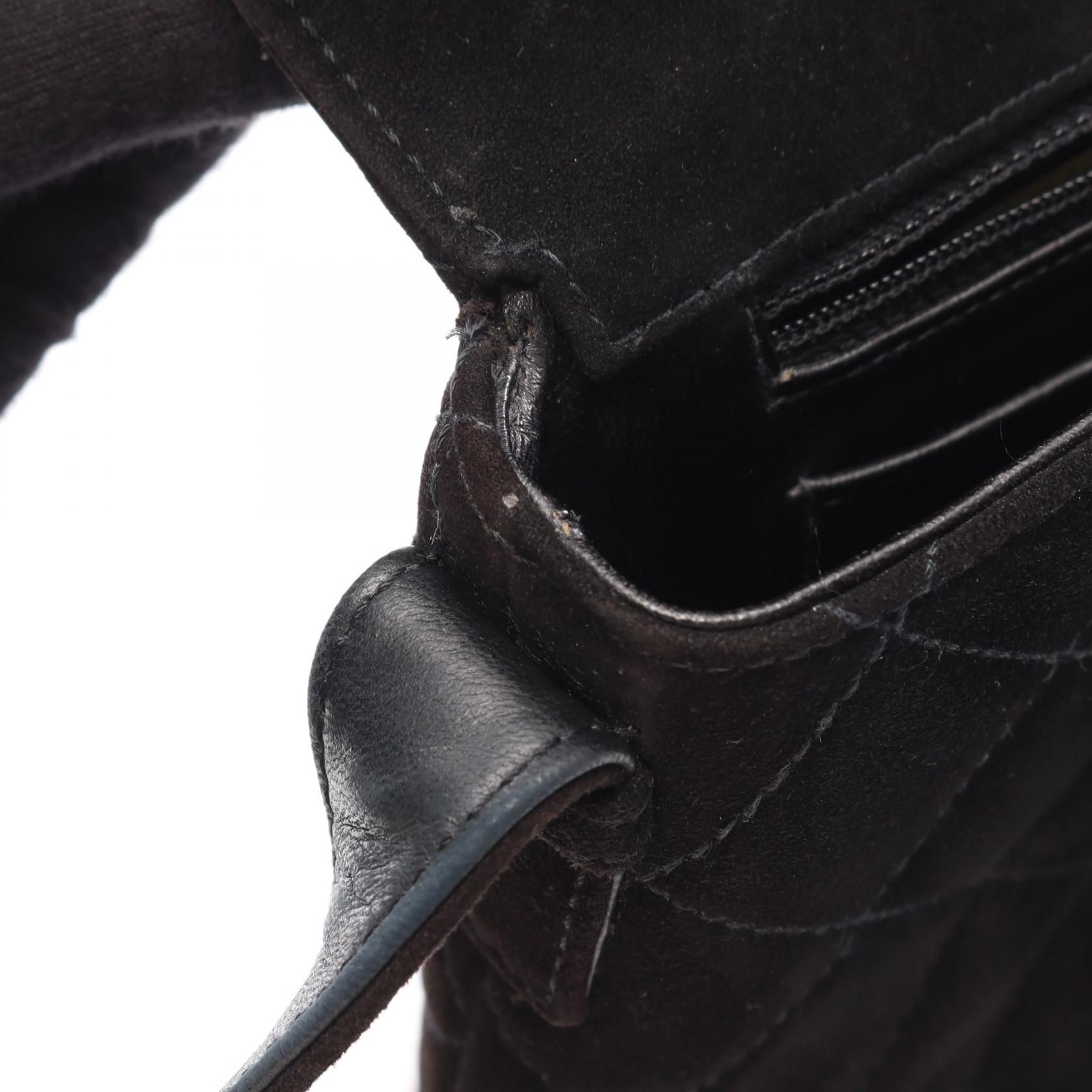 Quilted Suede Shoulder Bag 1990s — view 7