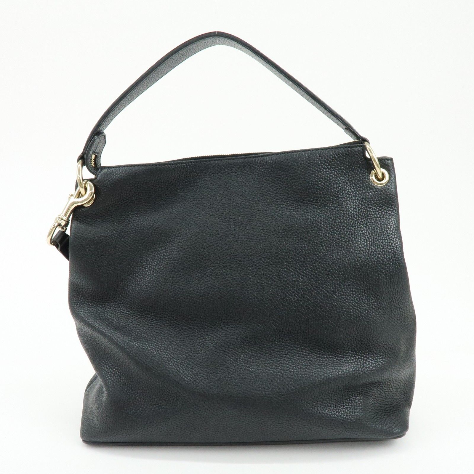 SOHO Interlocking G Leather 2Way Hand Shoulder Bag Black 536194 — view 2