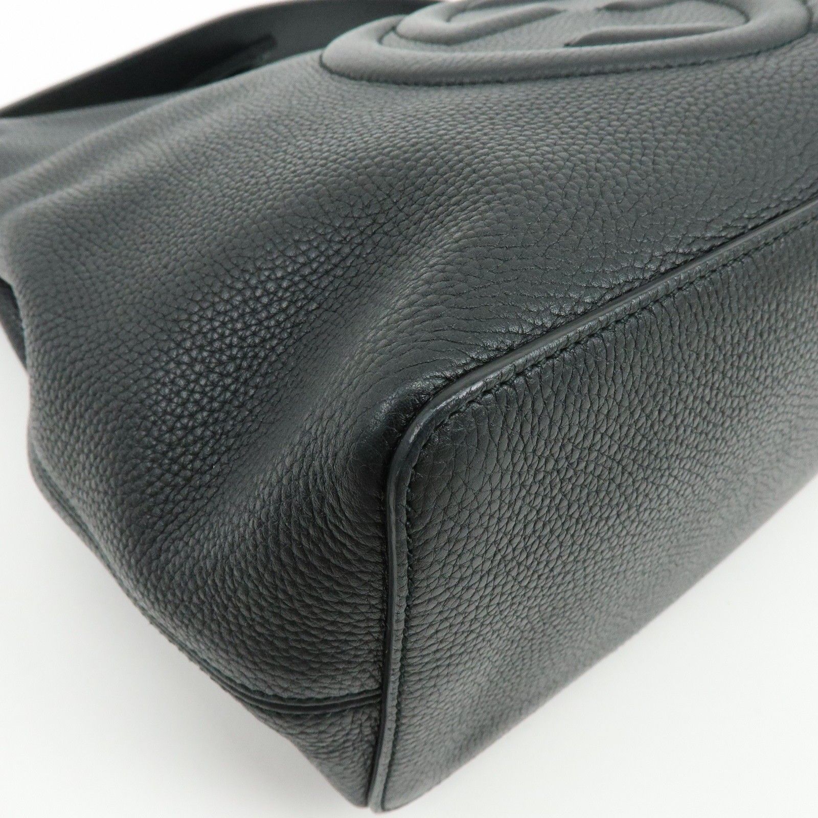 SOHO Interlocking G Leather 2Way Hand Shoulder Bag Black 536194 — view 12