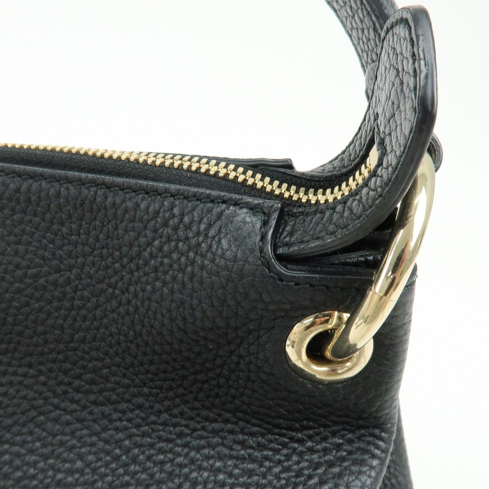 SOHO Interlocking G Leather 2Way Hand Shoulder Bag Black 536194 — view 15
