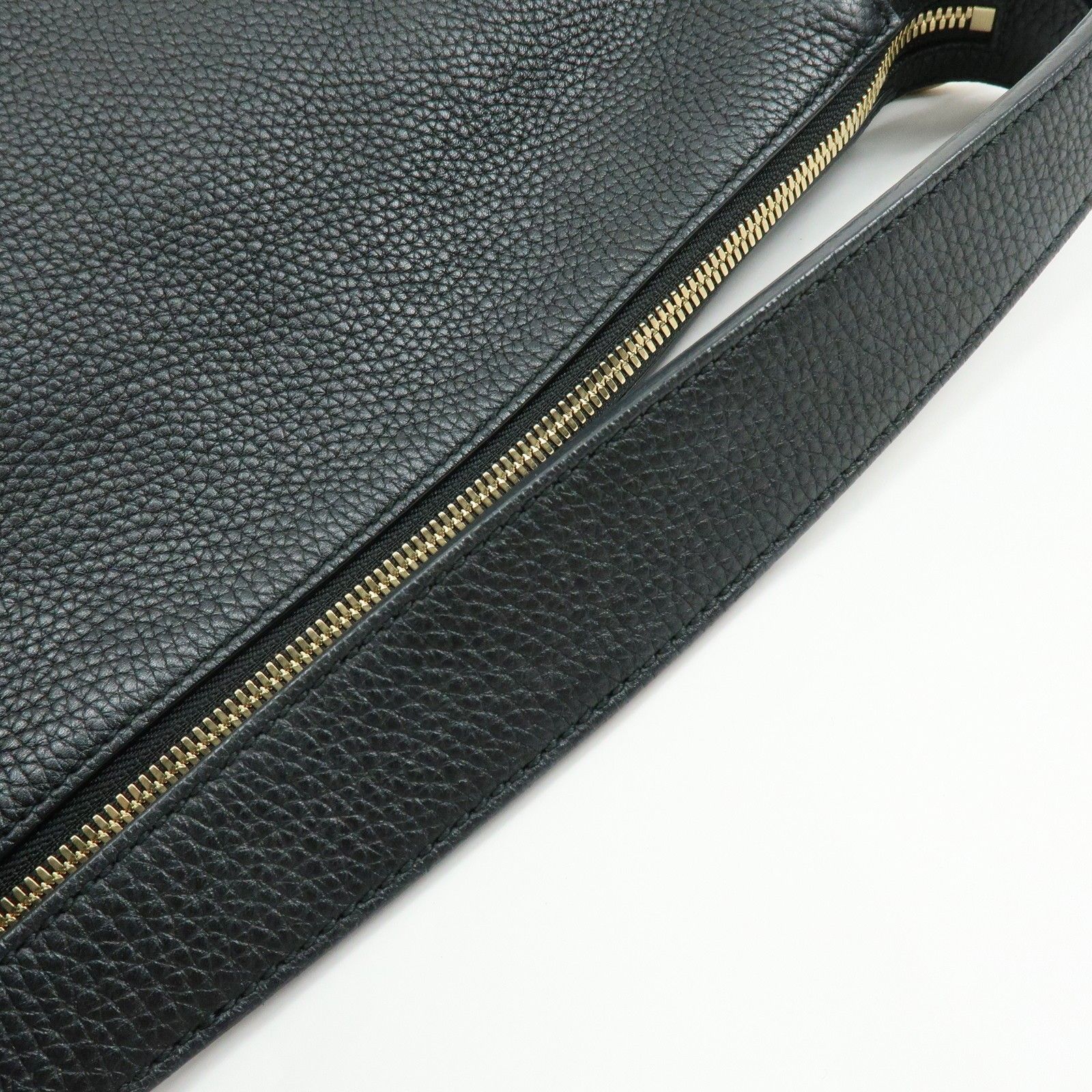 SOHO Interlocking G Leather 2Way Hand Shoulder Bag Black 536194 — view 8