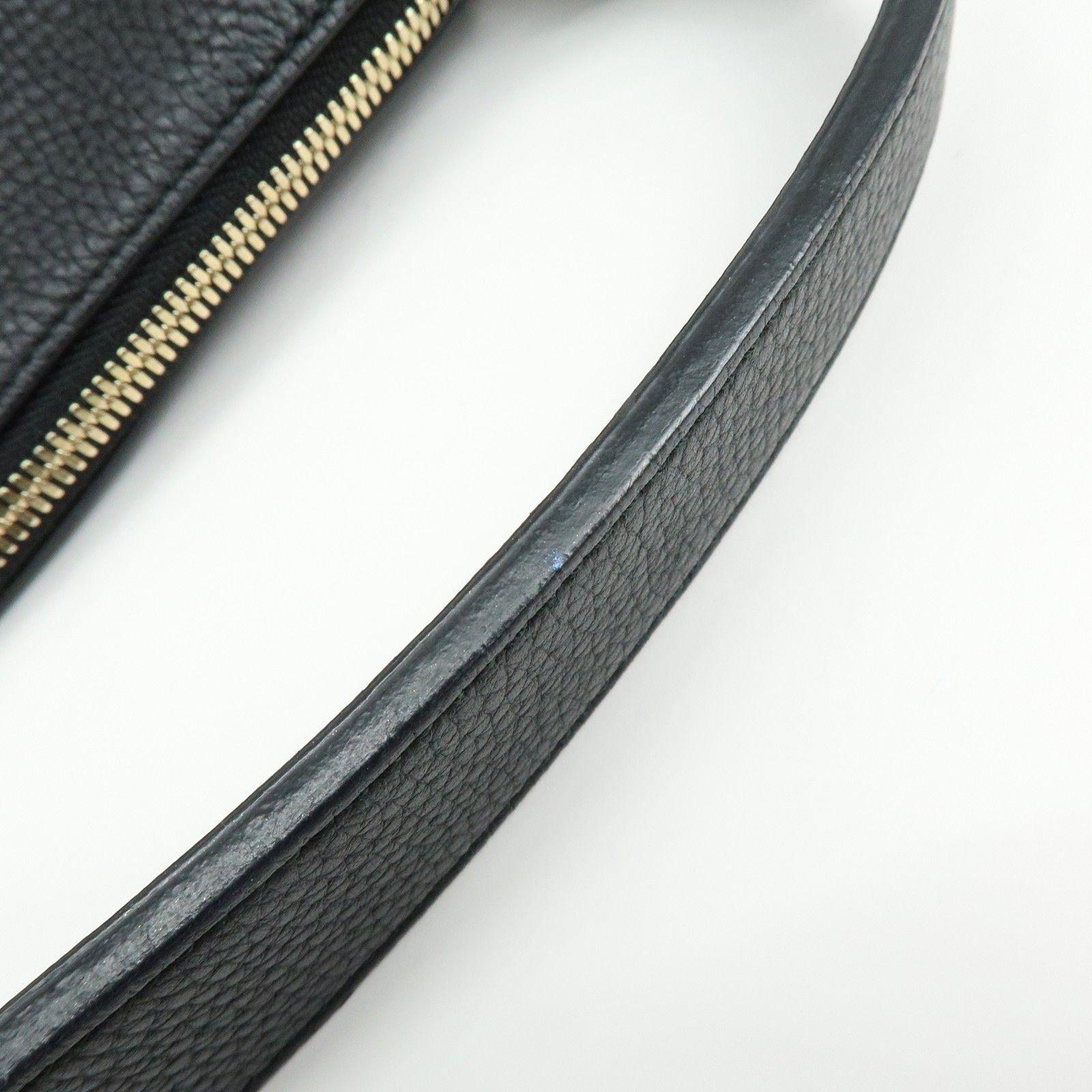 SOHO Interlocking G Leather 2Way Hand Shoulder Bag Black 536194 — view 9