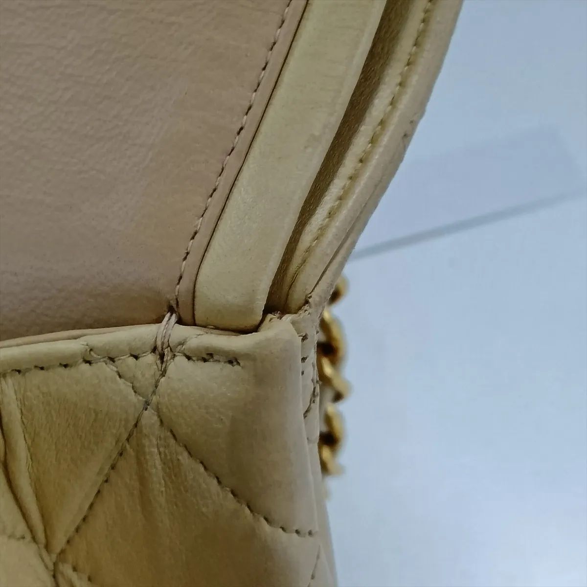 Matelasse Double Flap Chain Bag Paris Limited Beige Gold Metal Fittings 3xxxxxx — view 16