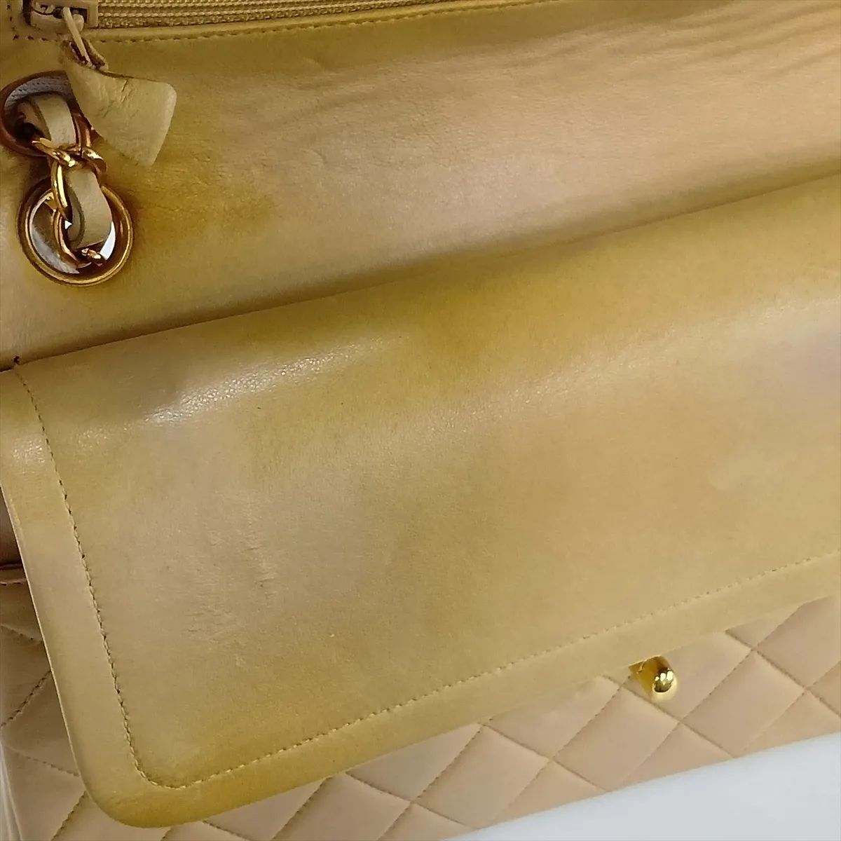 Matelasse Double Flap Chain Bag Paris Limited Beige Gold Metal Fittings 3xxxxxx — view 18
