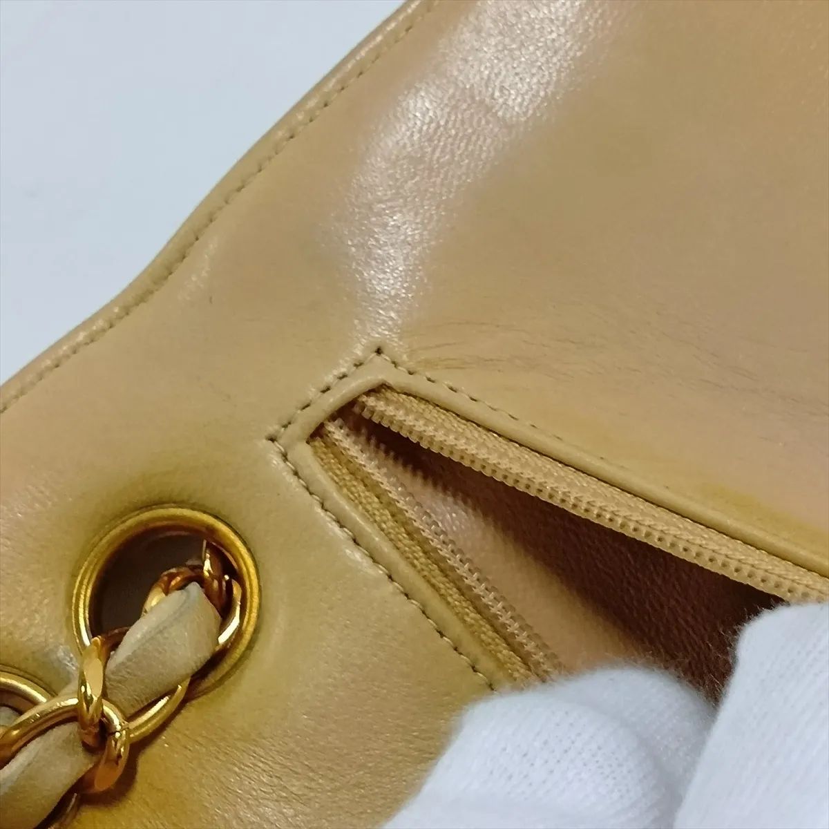 Matelasse Double Flap Chain Bag Paris Limited Beige Gold Metal Fittings 3xxxxxx — view 20