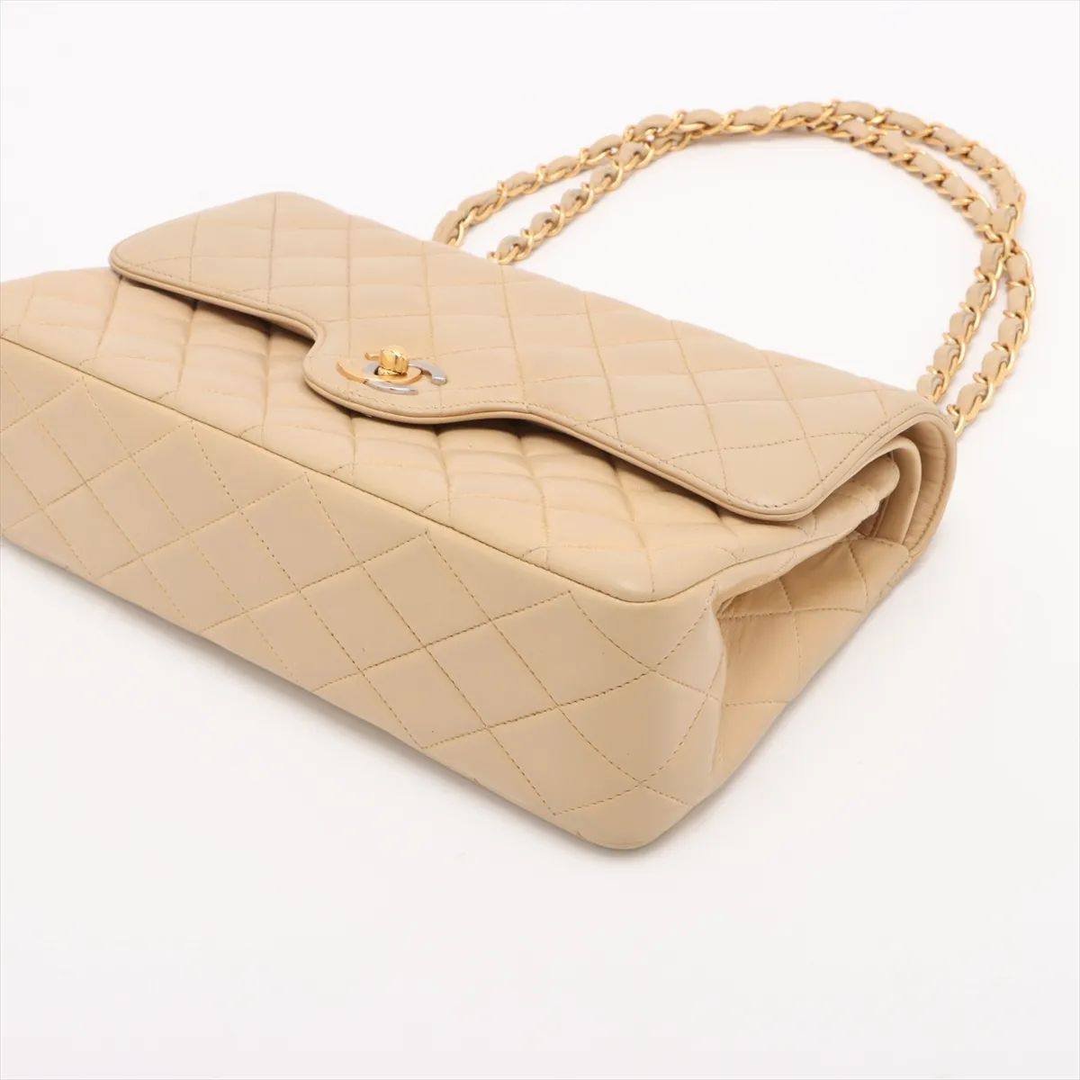 Matelasse Double Flap Chain Bag Paris Limited Beige Gold Metal Fittings 3xxxxxx — view 3