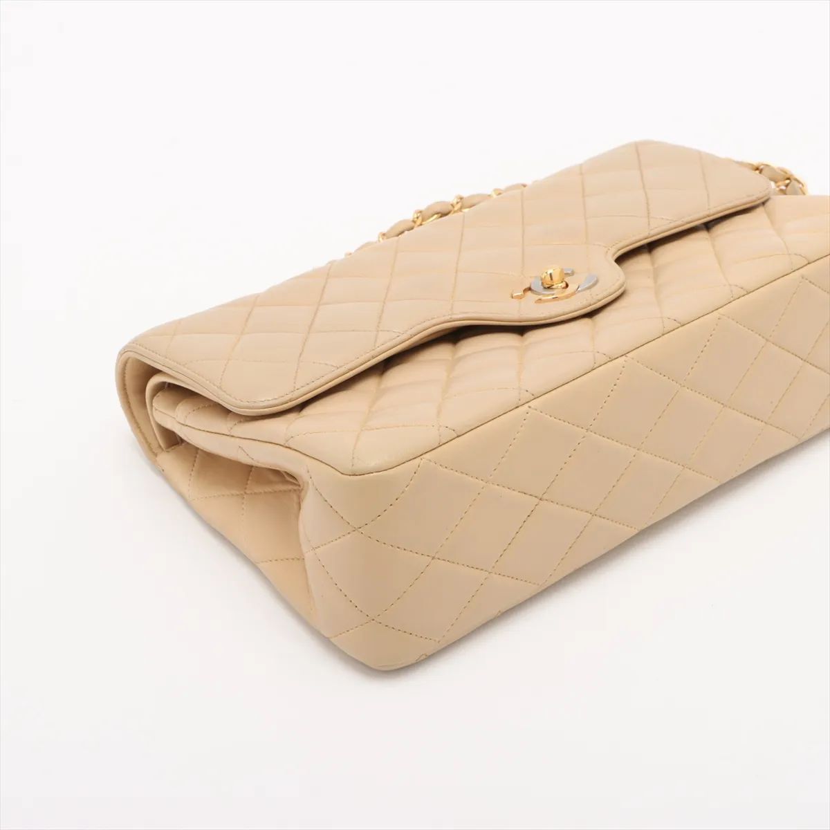 Matelasse Double Flap Chain Bag Paris Limited Beige Gold Metal Fittings 3xxxxxx — view 4